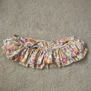 Boys and arrows bandeau strapless swim top